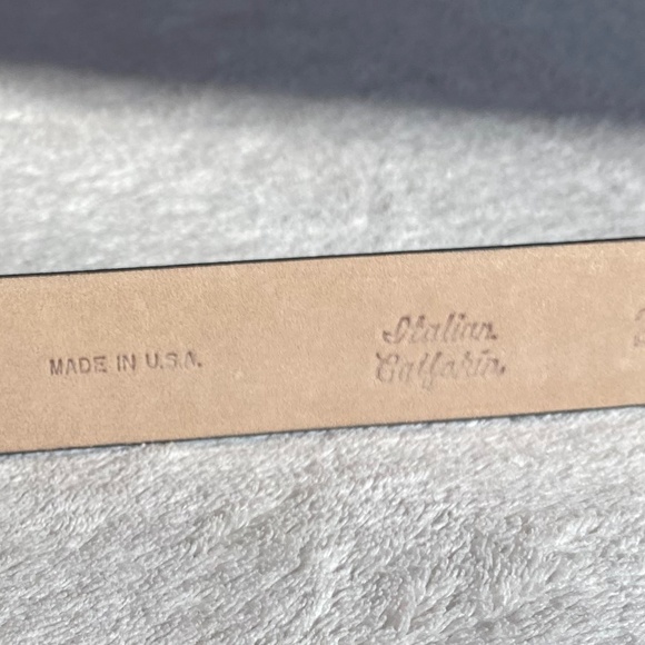 LeJon Black Leather Italian Calfskin Belt - Picture 4 of 5